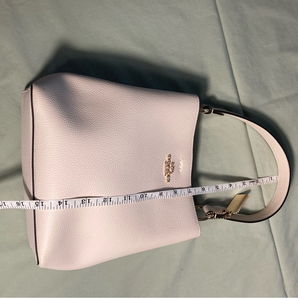 Coach 1011 Town Bucket chalk white pebbles Leather Shoulder Bag - Picture 8 of 11